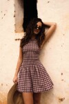 VESTIDO BONNIE BORDEAUX CHECK VESTIDO BONNIE BORDEAUX CHECK