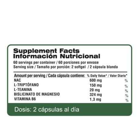 L-Triptófano + Magnesio B6 y L-Teanina 60caps Qualivits L-Triptófano + Magnesio B6 y L-Teanina 60caps Qualivits