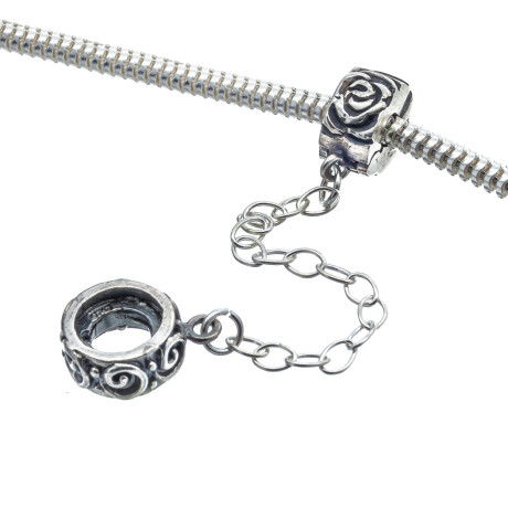 Cadena de Seguridad para pulsera plata 925 Cadena de Seguridad para pulsera plata 925