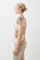 Blusa animal print beige