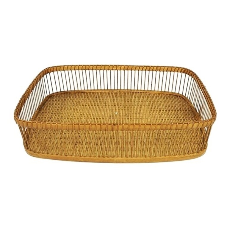 Cesto Rectangular 45x30xh10Cms Bambú CESTO RECTANGULAR 45X30XH10CMS BAMBU