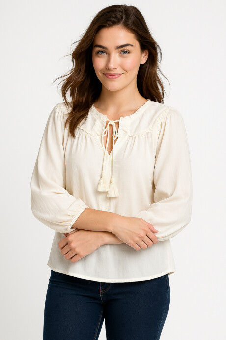 Camisa Aiken Marfil / Off White