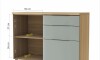 Bajo mesada 120 cm - 1 Puerta Basculante 4 cajónes - Rainha Gris