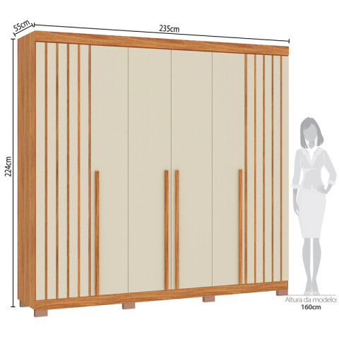 Ropero Lazio 235 cm 6 Puertas Ropero Lazio 235 cm 6 Puertas