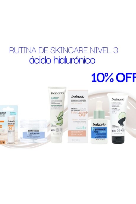 Rutina de skincare NIVEL 3 Ácido hialurónico