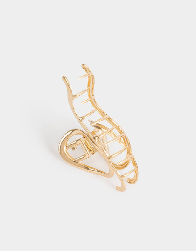 Broche Metallic Broche Metálico Wavy Dorado - Dorado