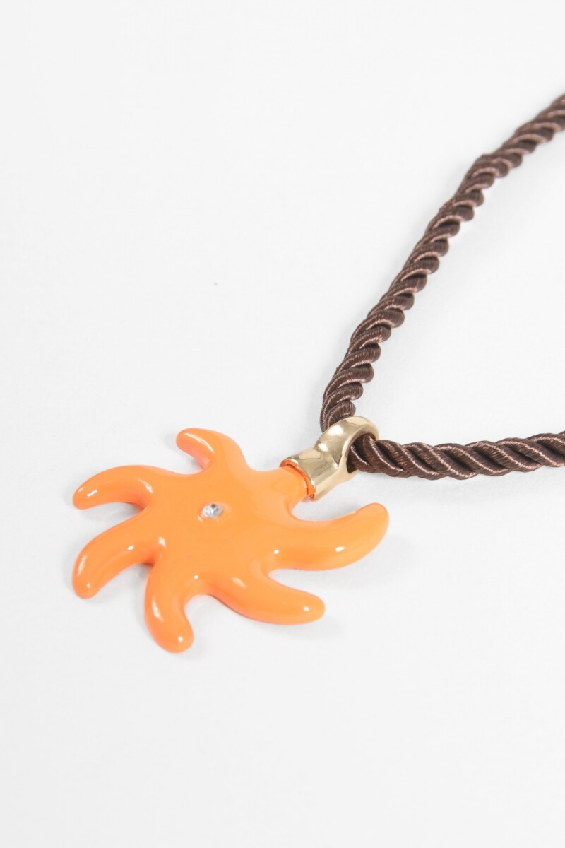 Collar cord dije sol espiral naranja