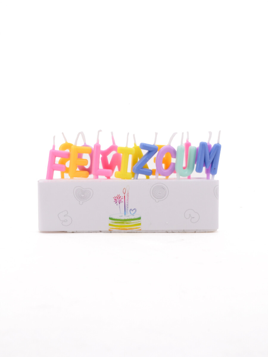 VELAS FELIZ CUMPLEAÑOS MULTICOLOR - MULTICOLOR 