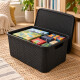 Set x6 caja simil ratán 15 lts NEGRO