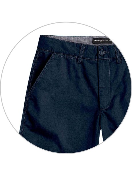BERMUDA RECTA ESTILO CHINO EN LINHO AZUL