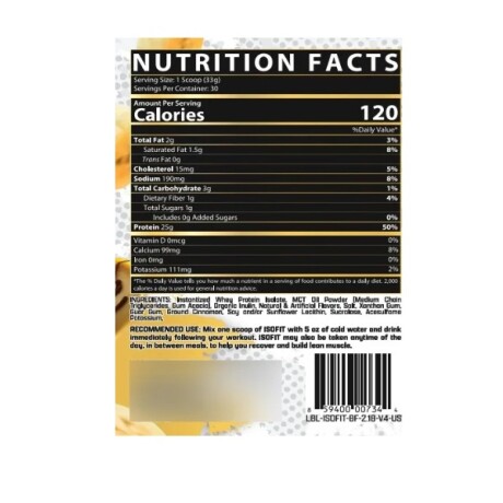 Nutrex Isofit Isolate Protein 2,3 Lb Banana