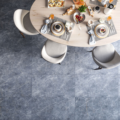 Semi Gres 62X119 Marmolado Azul Pulido GAMAS DE GRIS
