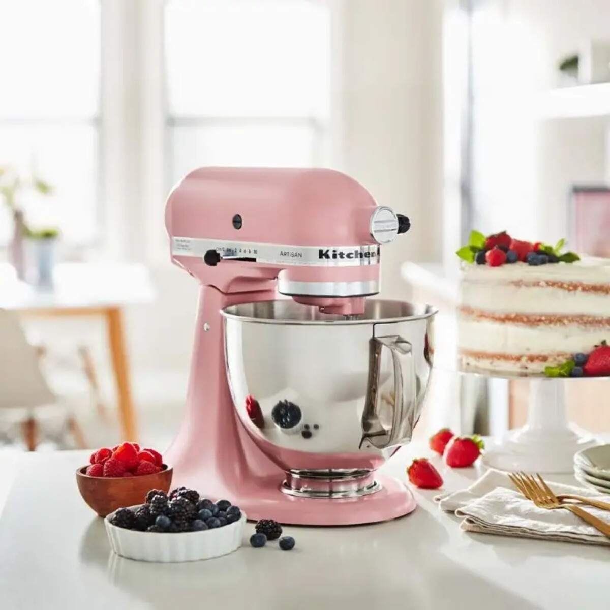 Batidora Planetaria Artisan 4,8 Litros Rosa Mate KitchenAid 
