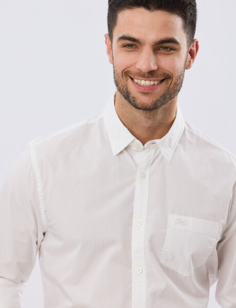 CAMISA LISA DE ALGODÓN Blanco