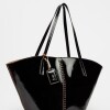 Shopper Neo Craft en cuero charol Negro
