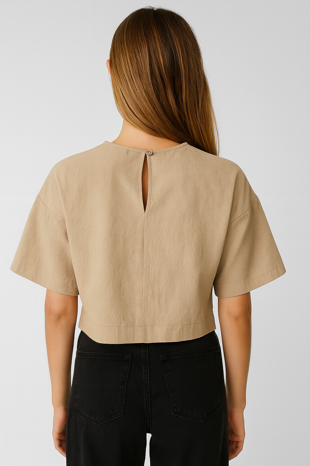 Blusa Zamira Taupe Claro