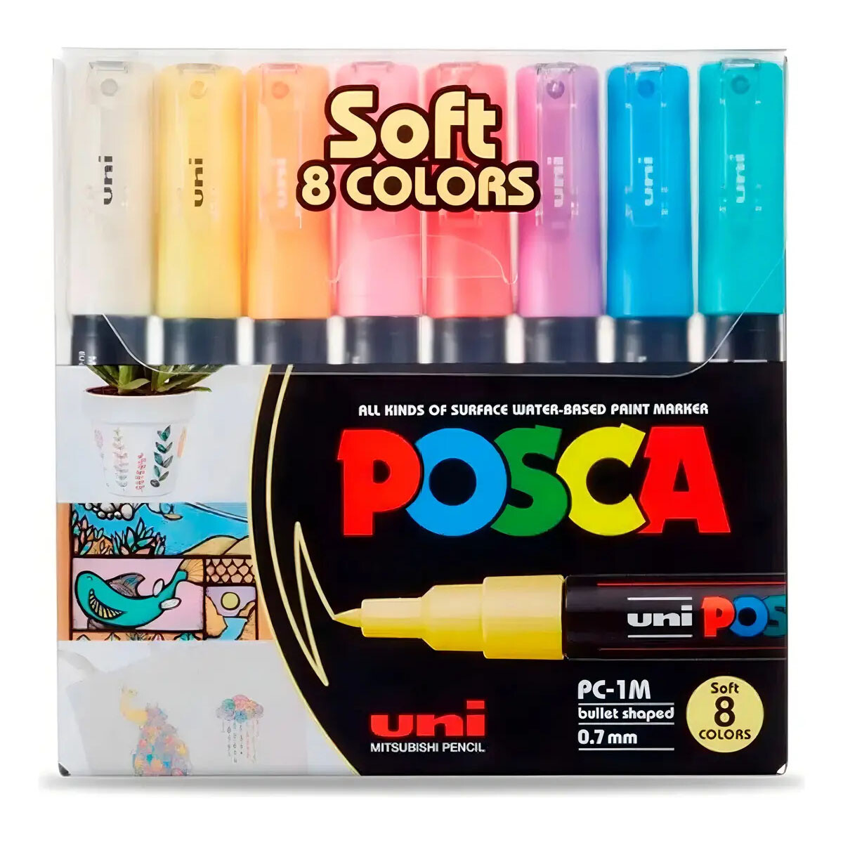 Marcadores PC-1M 8 colores 0.7 mm Posca 
