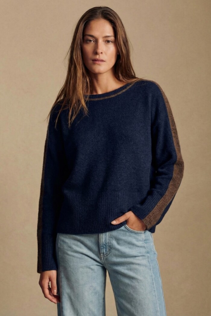 Sweater Combinado Marino