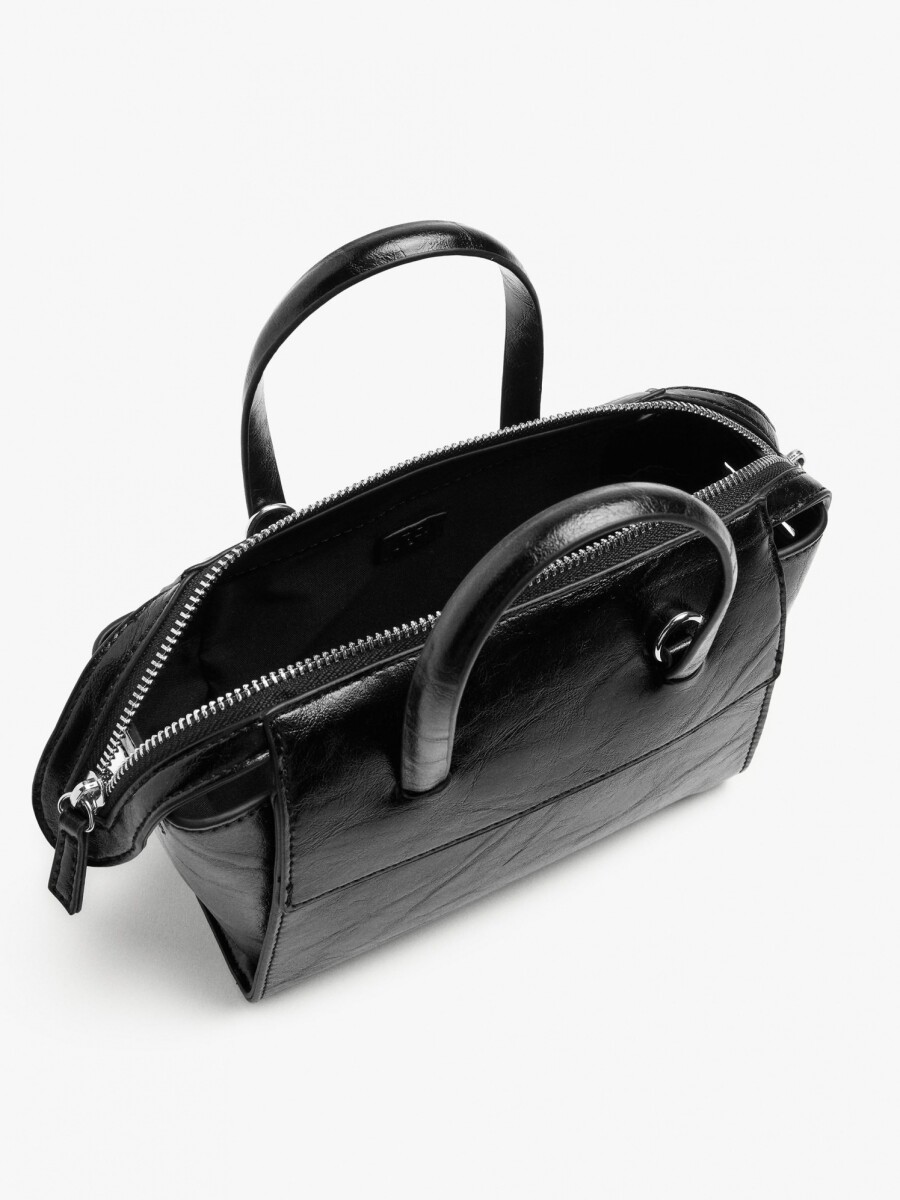 Bolso Tote Con Bandolera negro