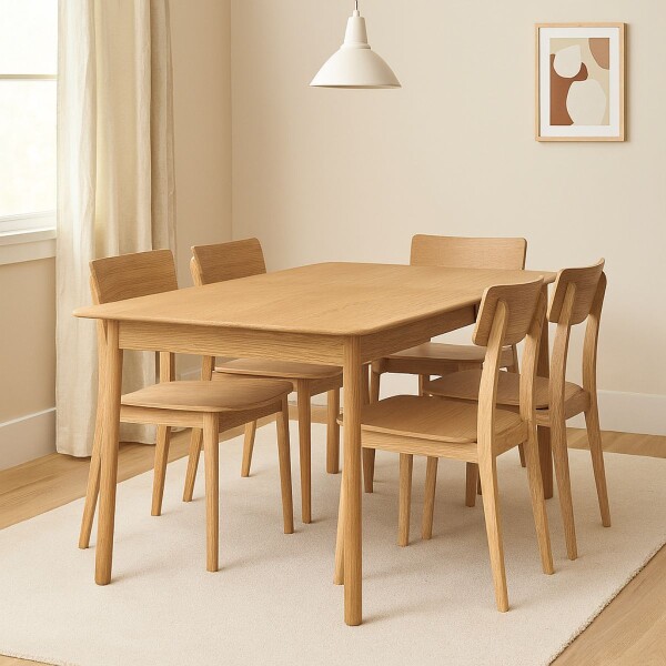 Mesa de comedor GLIMPS Natural - EXTENSIBLE