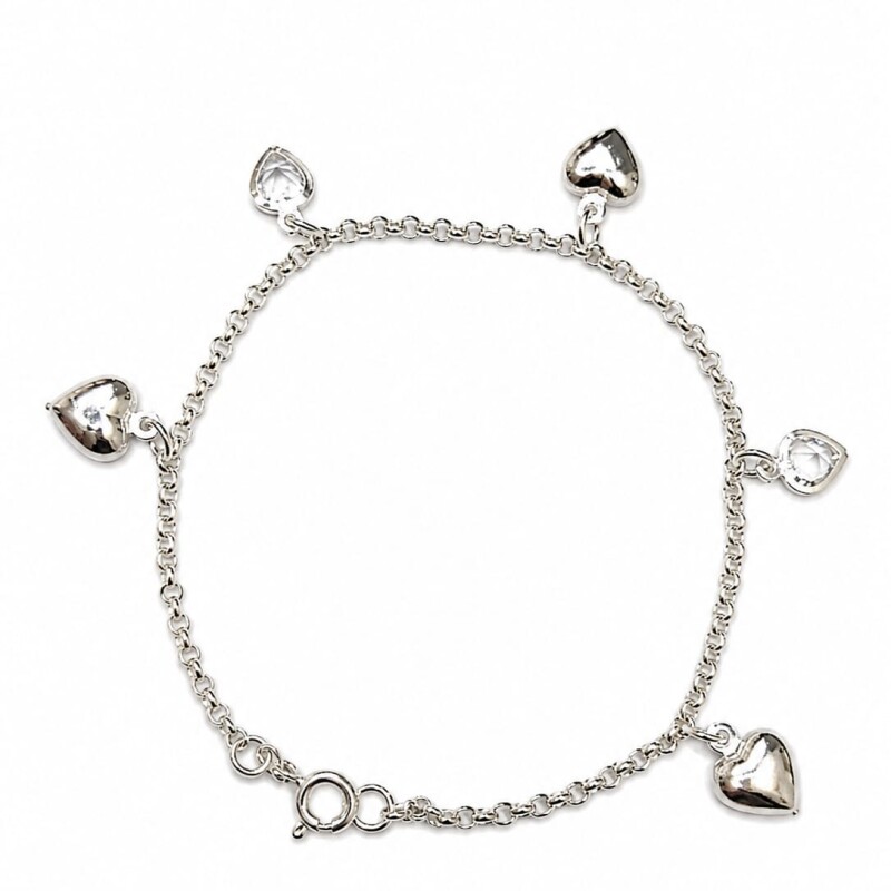 Pulsera con colgantes de corazón Pulsera con colgantes de corazón