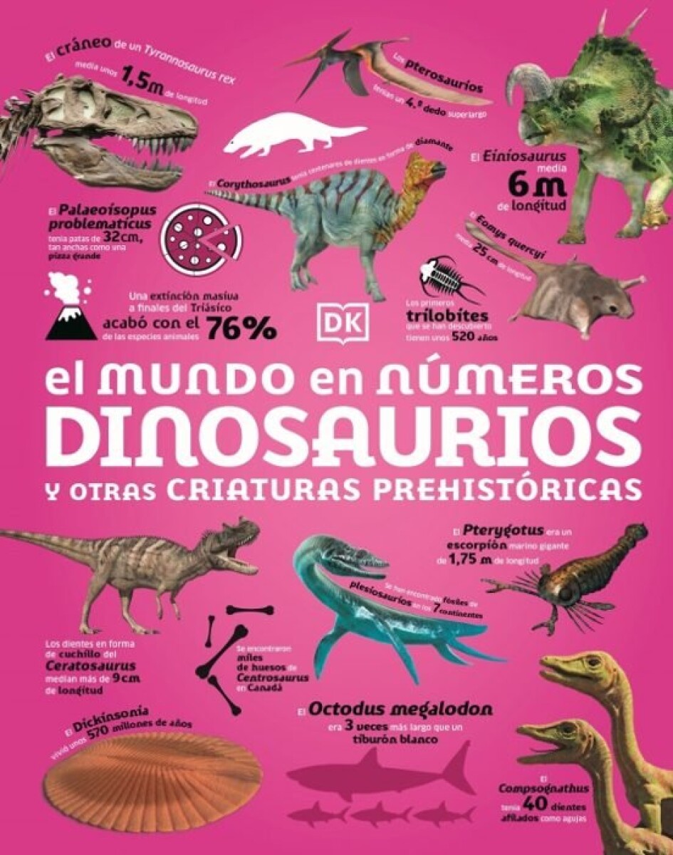 EL MUNDO EN NUMEROS. DINOSAURIOS Y OTRAS CRIATURAS PREHISTORICAS 