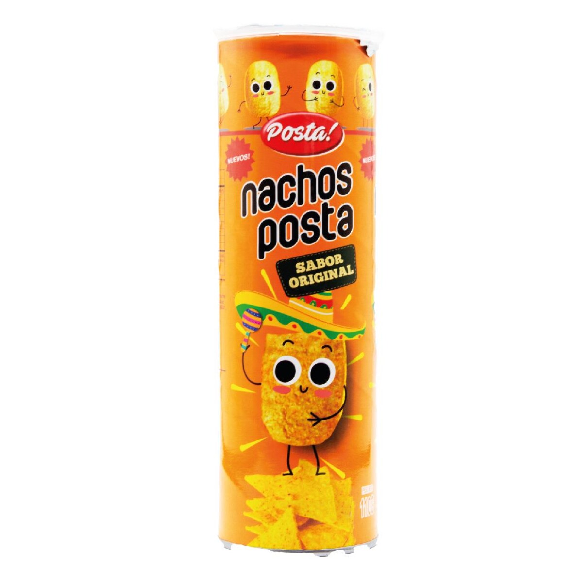 NACHOS POSTA TUBO ORIGINAL (NARANJA) GRANDE 110GRS 