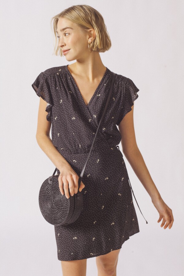 Bolso Rattan Redondo Negro