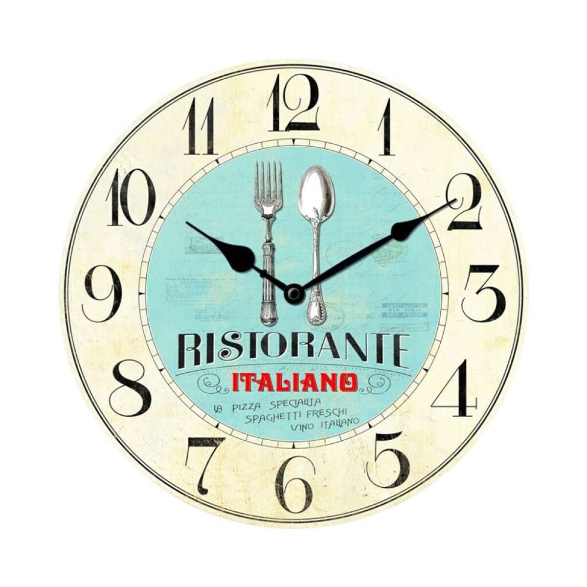 Reloj De Pared Mdf D28.8X3.5Cm - Cubiertos Ristorante 