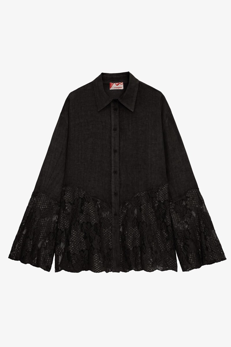 CAMISA ENCAJE Negro