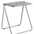 Mesa ComboHome Plia Acrílico Metal Plegable 65x50 Premium Plateada
