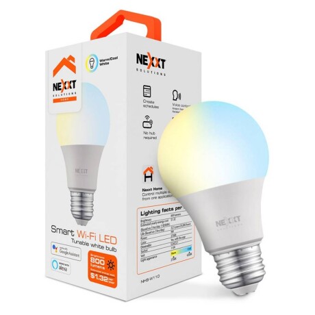 Lámpara led nexxt home smart wi-fi fría/cálida 220v nhb-w120 Nexxt home smart wi-fi led white bulb 220v nhb-w120