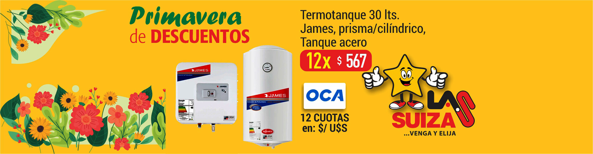 Termotanque 30 lts James