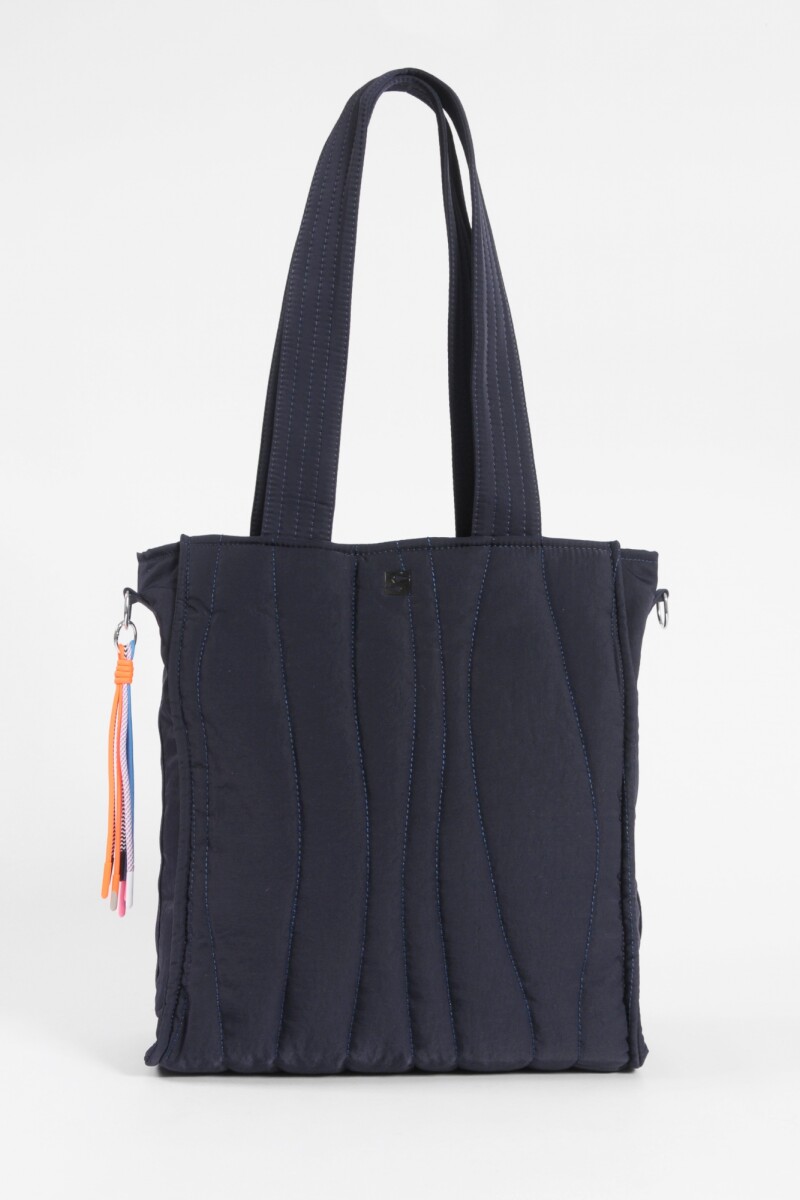 Shopper matelaseada azul marino
