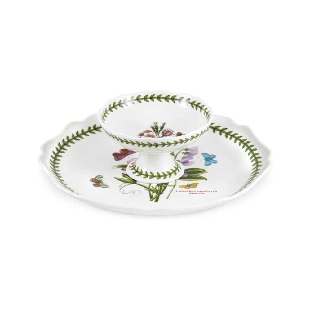 PORTMEIRION BOT GARDEN FUENTE CHIP & DIP C/ DIVISIONES 35,5 CM PORTMEIRION BOT GARDEN FUENTE CHIP & DIP C/ DIVISIONES 35,5 CM