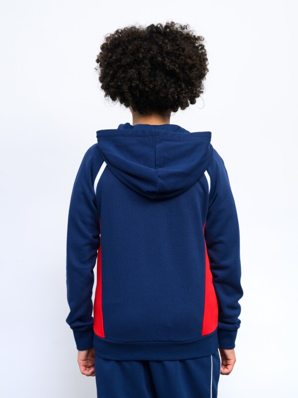 HOODIE DOLMAN Nacional Junior Azul Marino, Rojo