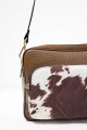 Bandolera eco piel vaca chocolate
