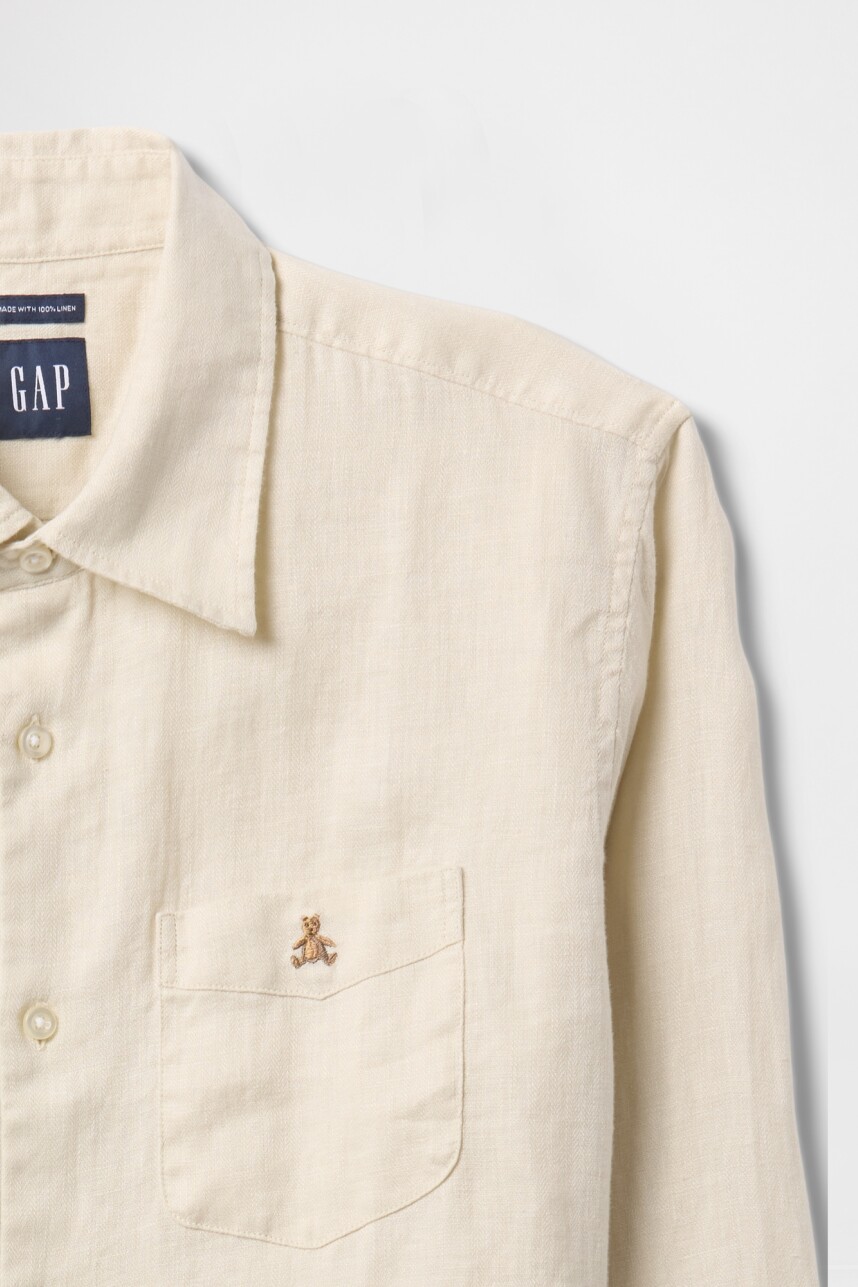 Camisa De Lino Oso Brannan Hombre Chino