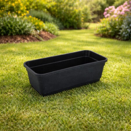 Maceta Jardinera Babilonia 25cm Negro NEGRO