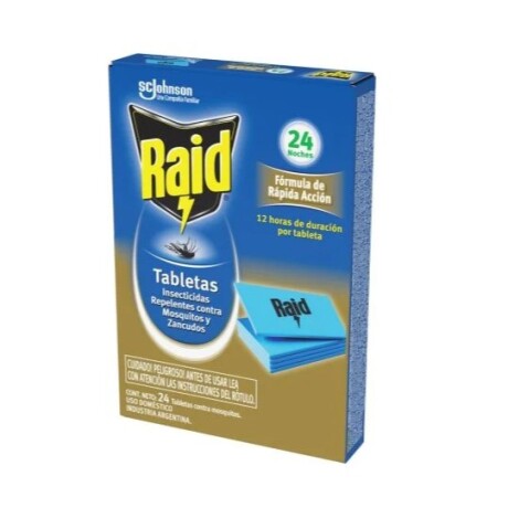 Raid tabletas insecticidas 24 noches Raid tabletas insecticidas 24 noches