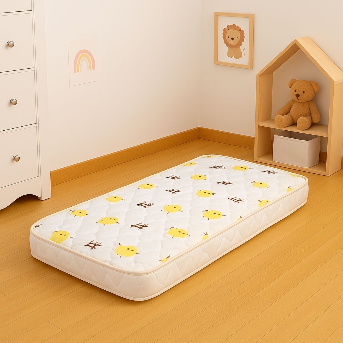 Colchón practicuna espuma alta densidad FA 105 x 70 x 8 - BLANCO 