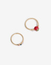 Sets Anillos Color Set De Anillos Tomate - Dorado