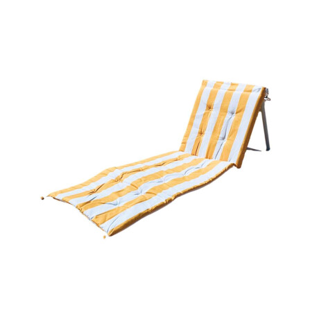 Reposera plegable y acolchada con correa Club Petates Amarillo