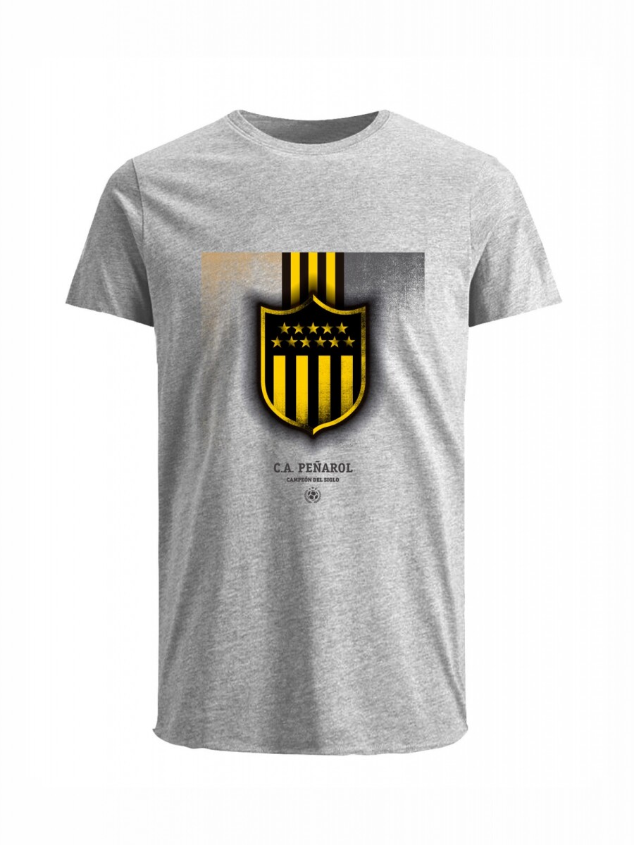 Camiseta escudo Peñarol gris H 