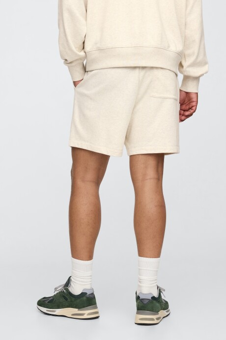 Short Deportivo Sin Felpa Logo Gap Hombre Oatmeal Heather