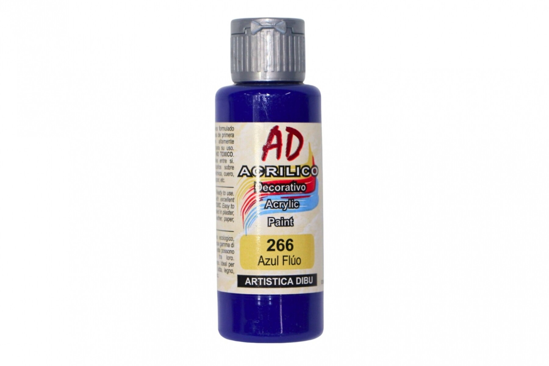PINTURA ACRILICA ARTISTICA DIBU 60 ML. DIFERENTES COLORES - COLOR AZUL FLUO 266 