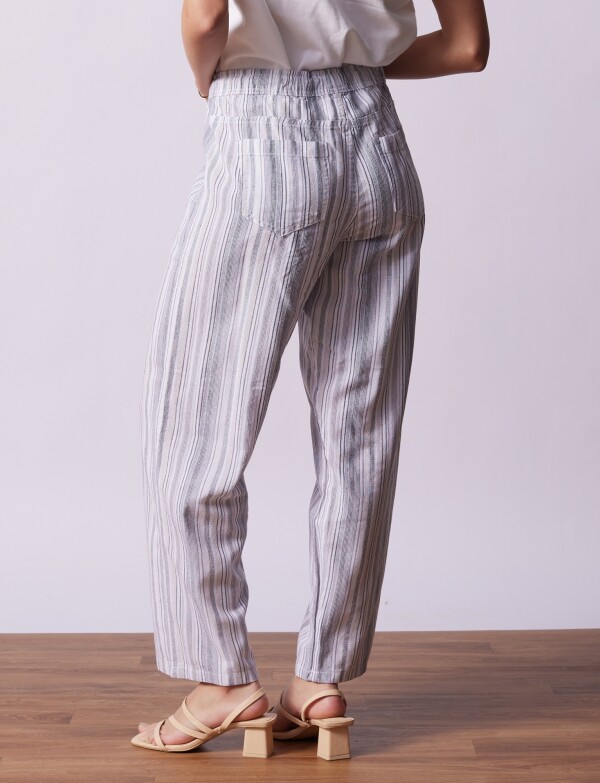 Pantalon Lino BLANCO/MULTI