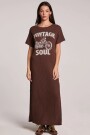 VESTIDO LARGO VINTAGE SOUL Marron