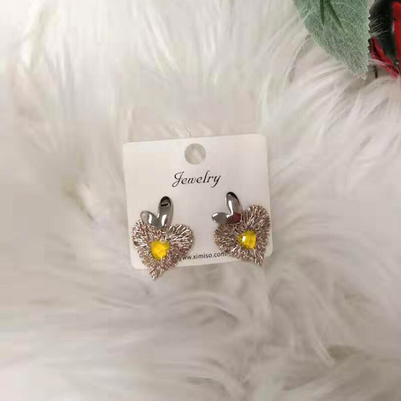 Pendientes Estilo Ins Corazón Unica