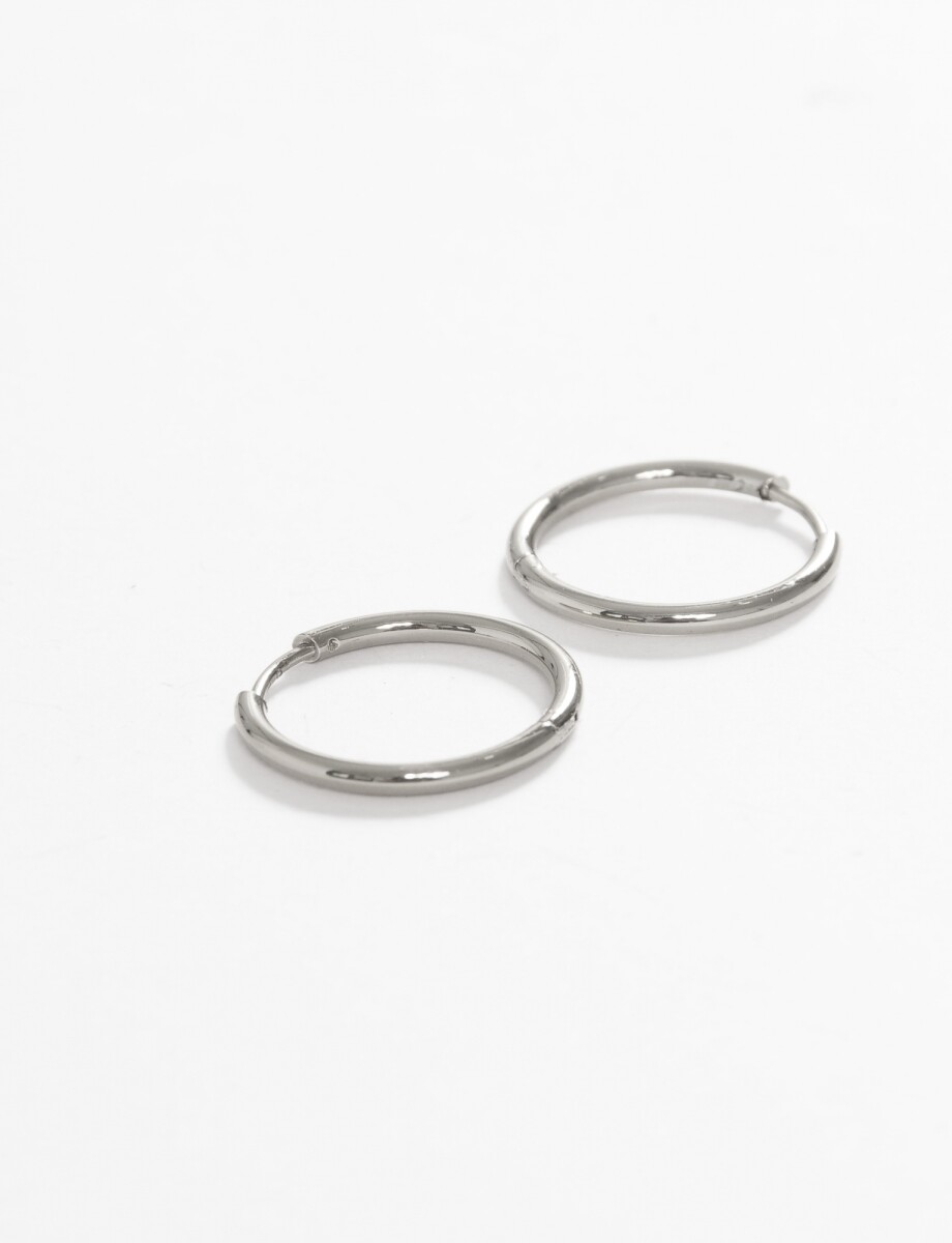Aros acero medium - plateado 